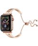 Apple Watch 45MM / 44MM / 42MM Bandje Luxe en Sierlijk Metalen Armband Goud
