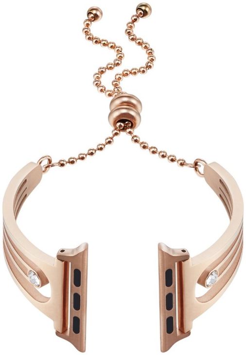 Apple Watch 45MM / 44MM / 42MM Bandje Luxe en Sierlijk Metalen Armband Goud afbeelding 6