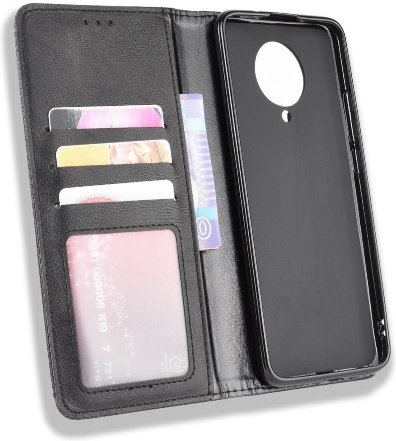 Xiaomi Poco F2 Pro Hoesje Book Case Retro Portemonnee Zwart afbeelding 8