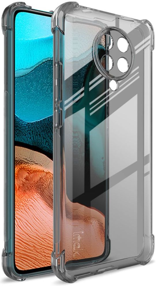 IMAK Xiaomi Poco F2 Pro Hoesje met Screenprotector Transparant Zwart afbeelding 1