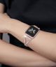 Apple Watch 45MM / 44MM / 42MM Bandje RVS Armband met Diamant Design Roze