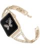 Apple Watch 45MM Bandje RVS Armband met Diamant Design Goud