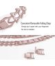 Apple Watch 45MM / 44MM / 42MM Bandje Diamant Design RVS Armband Roze Goud