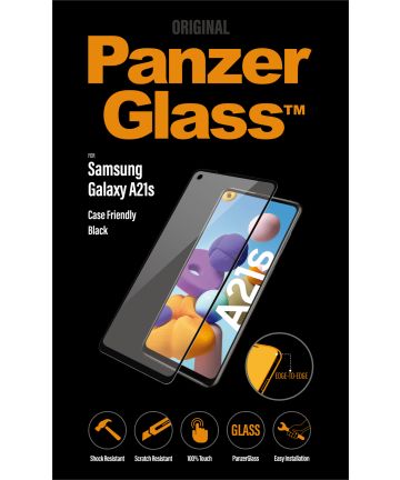 PanzerGlass Samsung Galaxy A21s Screenprotector Case Friendly Zwart Screen Protectors