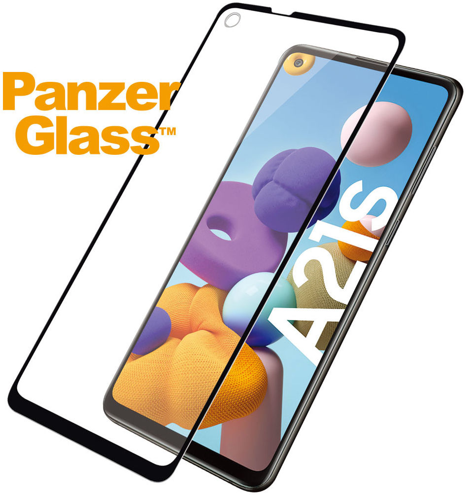 PanzerGlass Samsung Galaxy A21s Screenprotector Case Friendly Zwart afbeelding 2