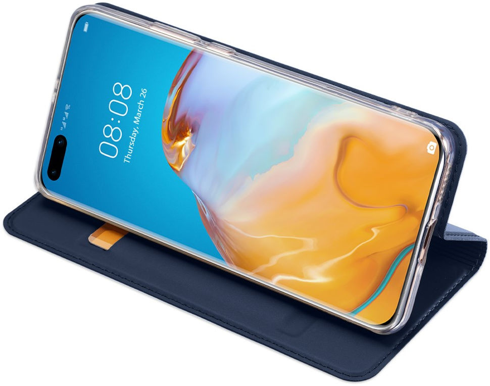 Dux Ducis Skin Pro Series Huawei P40 Pro Hoesje Portemonnee Blauw afbeelding 2