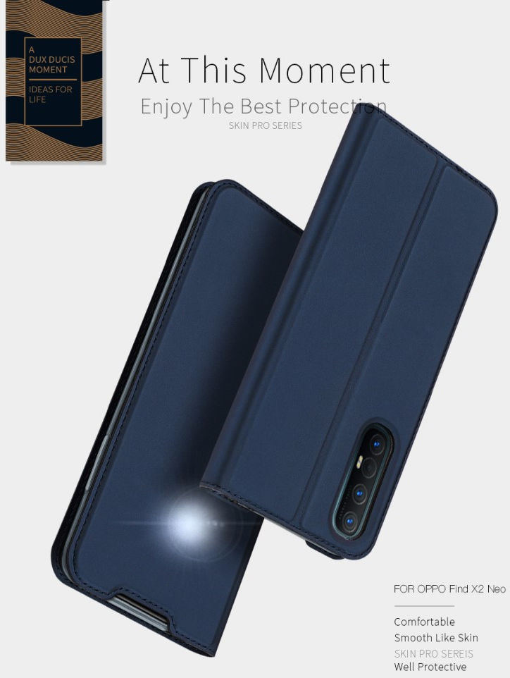 Dux Ducis Skin Pro Series Oppo Find X2 Neo Hoesje Portemonnee Blauw afbeelding 10