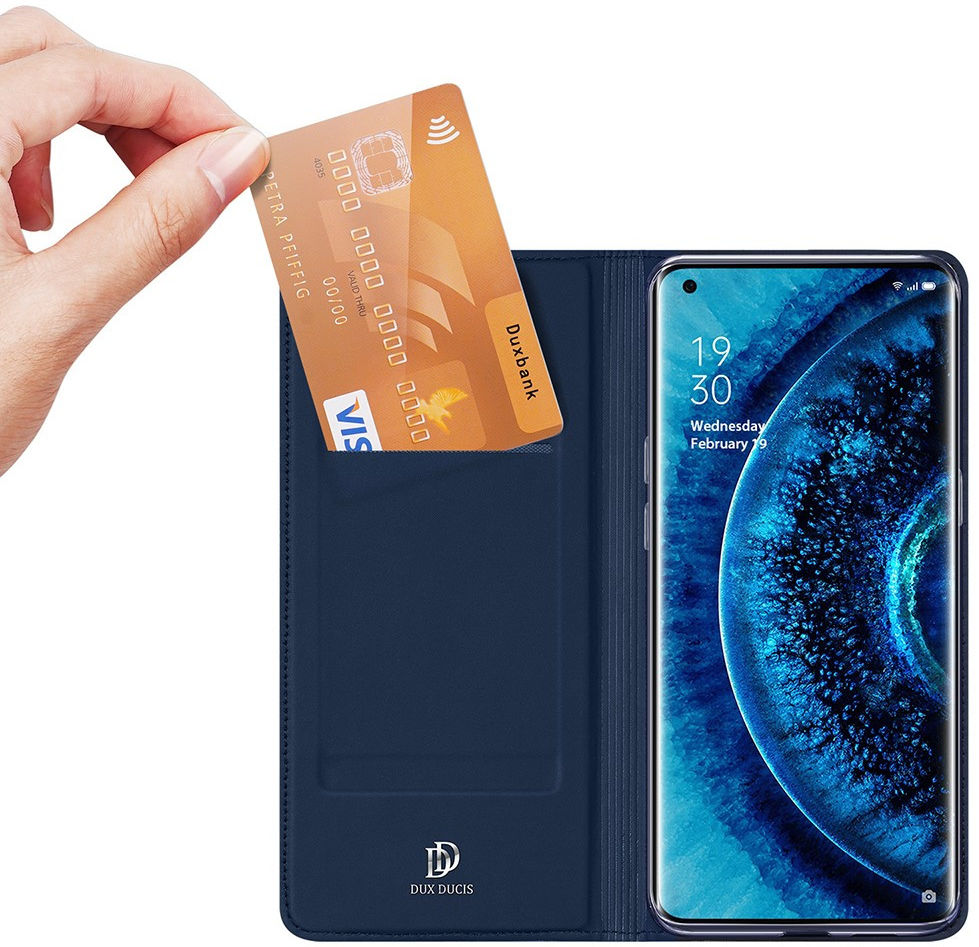 Dux Ducis Skin Pro Series Oppo Find X2 Pro Hoesje Portemonnee Blauw afbeelding 5