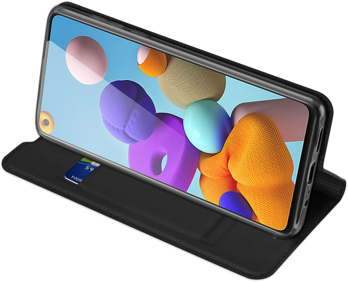 Dux Ducis Skin Pro Series Samsung Galaxy A21s Hoesje Portemonnee Zwart afbeelding 2