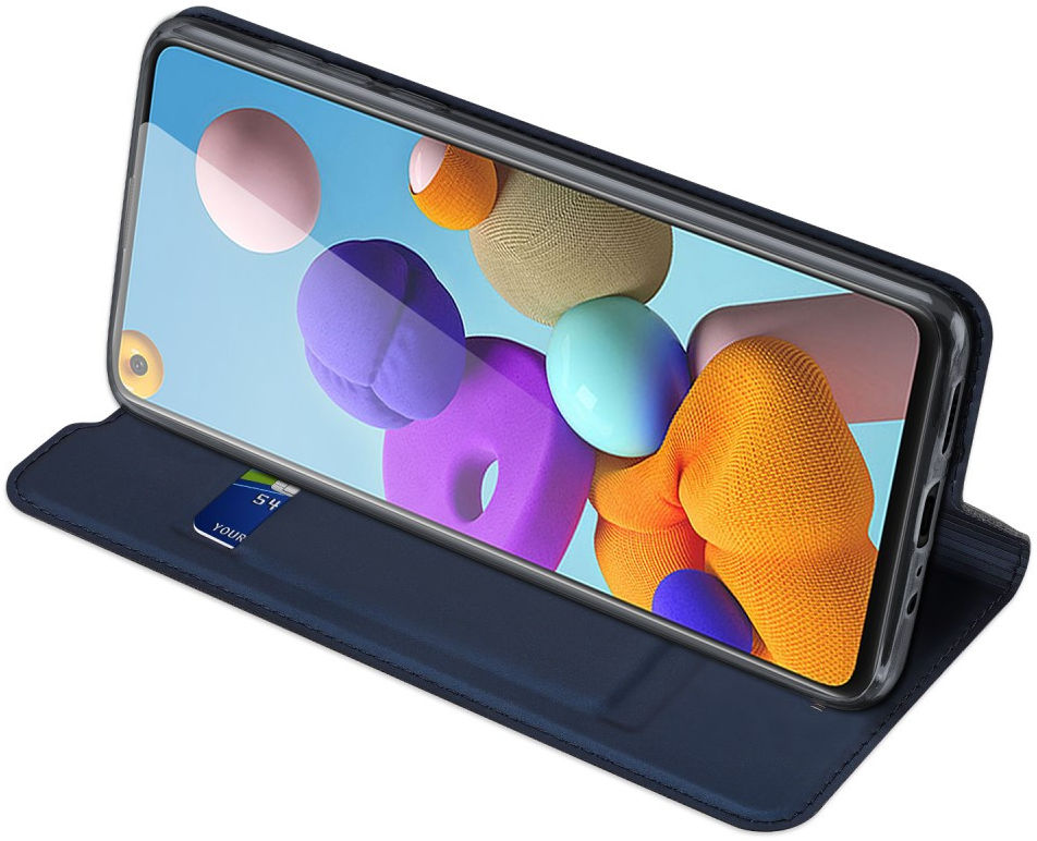 Dux Ducis Skin Pro Series Samsung Galaxy A21s Hoesje Portemonnee Blauw afbeelding 2