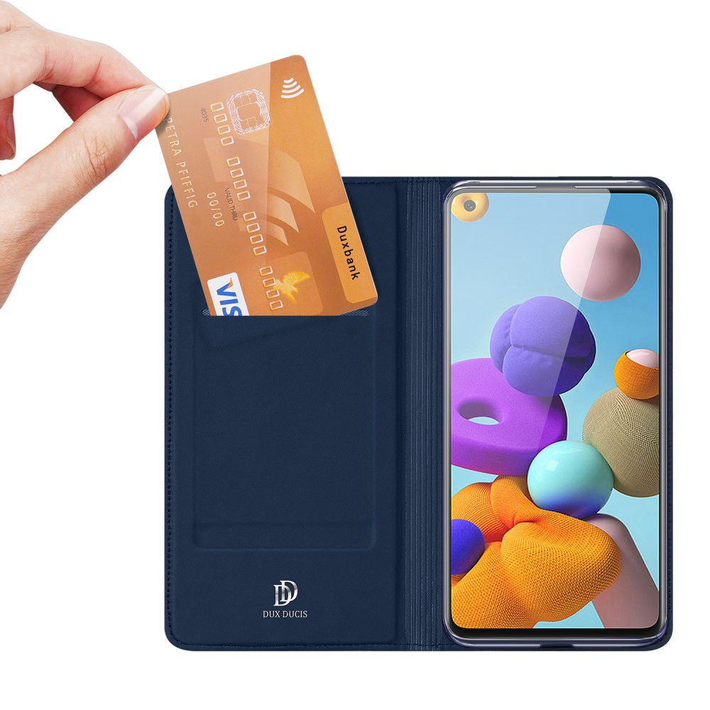 Dux Ducis Skin Pro Series Samsung Galaxy A21s Hoesje Portemonnee Blauw afbeelding 4