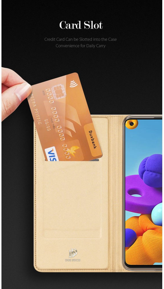Dux Ducis Skin Pro Series Samsung Galaxy A21s Hoesje Portemonnee Roze afbeelding 17