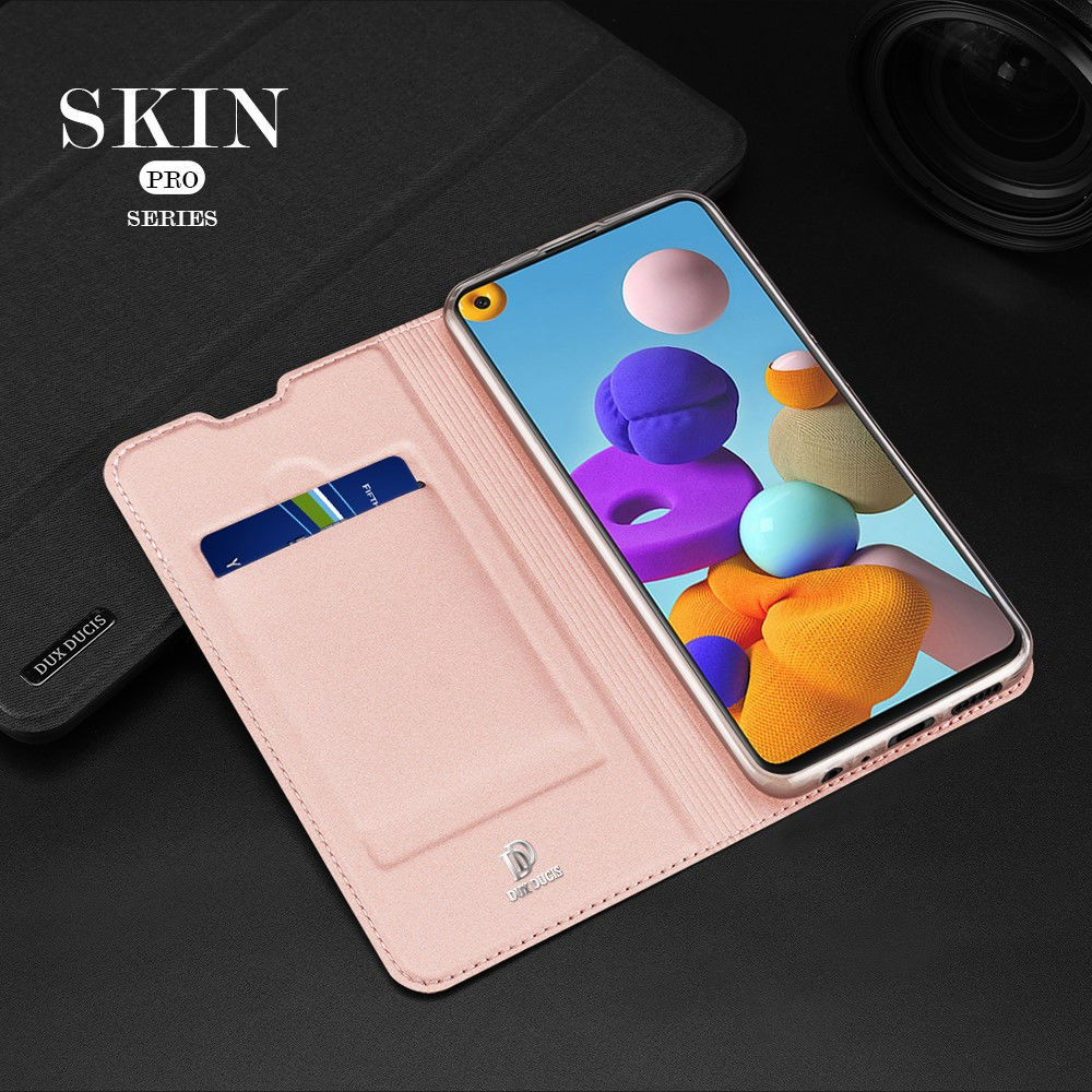Dux Ducis Skin Pro Series Samsung Galaxy A21s Hoesje Portemonnee Roze afbeelding 23
