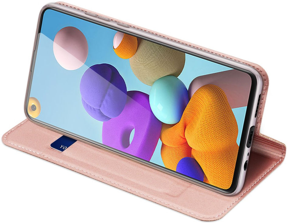 Dux Ducis Skin Pro Series Samsung Galaxy A21s Hoesje Portemonnee Roze afbeelding 6
