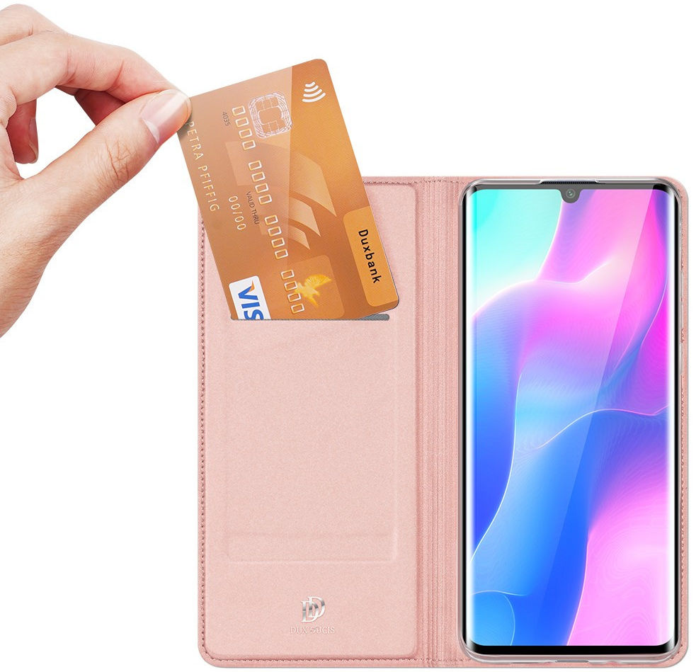 Dux Ducis Skin Pro Series Xiaomi Note 10 Lite Hoesje Portemonnee Roze afbeelding 2
