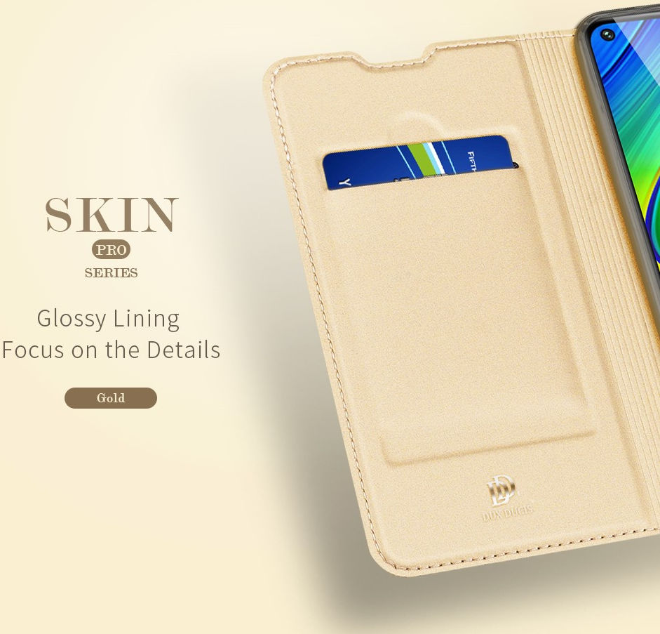 Dux Ducis Skin Pro Series Xiaomi Redmi Note 9 Hoesje Portemonnee Zwart afbeelding 19