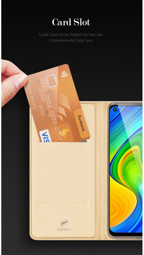 Dux Ducis Skin Pro Series Xiaomi Redmi Note 9 Hoesje Portemonnee Zwart afbeelding 24
