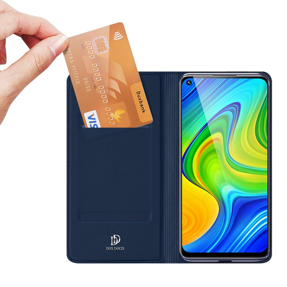 Dux Ducis Skin Pro Series Xiaomi Redmi Note 9 Hoesje Portemonnee Blauw afbeelding 2