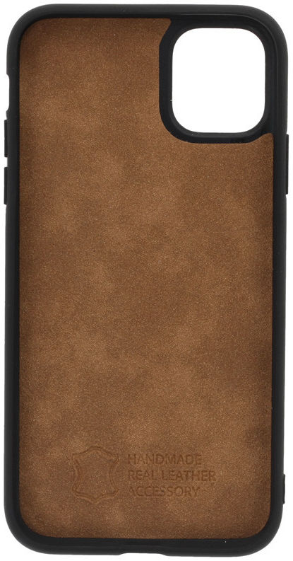 Minim 2-in-1 Apple iPhone 11 Hoesje Book Case en Back Cover Leer Bruin afbeelding 3