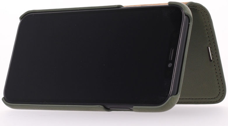 Minim Apple iPhone 11 Hoesje Echt Leer Book Case Groen afbeelding 6