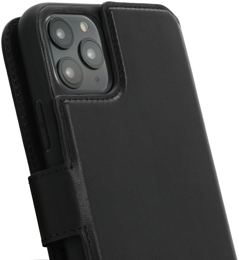 Minim 2-in-1 iPhone 11 Pro Hoesje Book Case en Back Cover Leer Zwart afbeelding 2