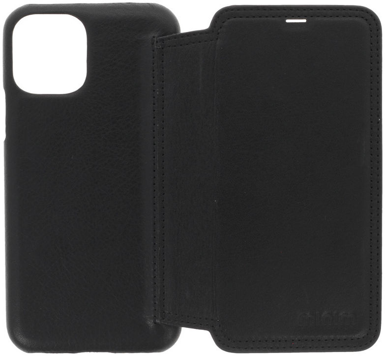 Minim Apple iPhone 11 Pro Hoesje Echt Leer Book Case Zwart afbeelding 5