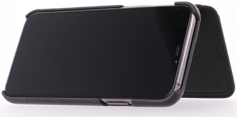 Minim Apple iPhone 11 Pro Hoesje Echt Leer Book Case Zwart afbeelding 6