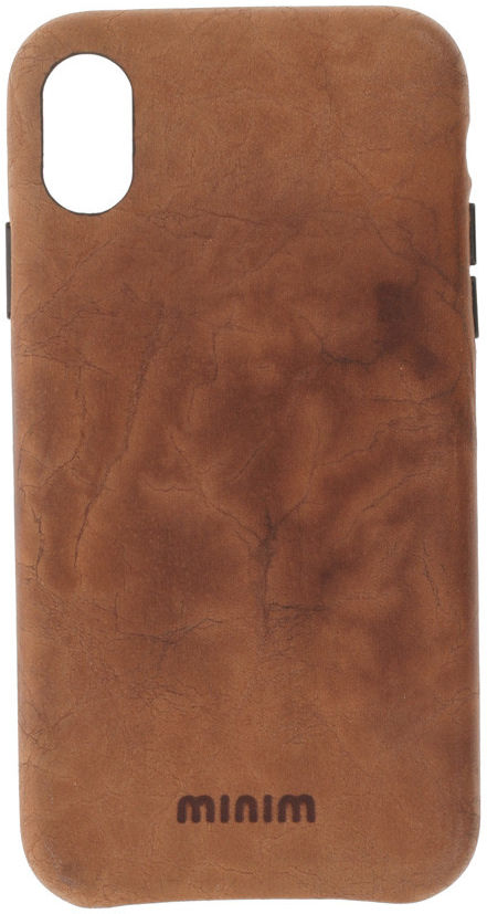 Minim Apple iPhone XR Hoesje Back Cover Hoesje Bruin afbeelding 2