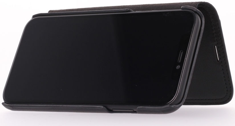 Minim Apple iPhone XR Hoesje Echt Leer Book Case Zwart afbeelding 6