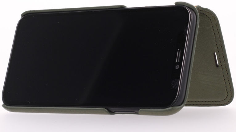 Minim Apple iPhone XR Hoesje Echt Leer Book Case Groen afbeelding 6
