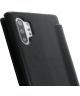Minim Samsung Galaxy Note 10+ Hoesje Echt Leer Book Case Zwart