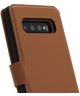 Minim 2-in-1 Samsung Galaxy S10+ Hoesje Book Case en Back Cover Bruin