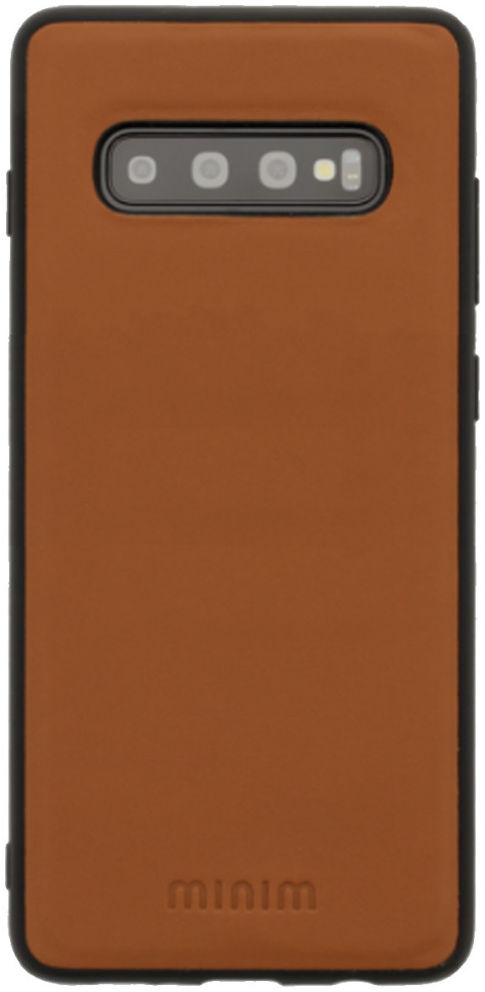 Minim 2-in-1 Samsung Galaxy S10+ Hoesje Book Case en Back Cover Bruin afbeelding 1