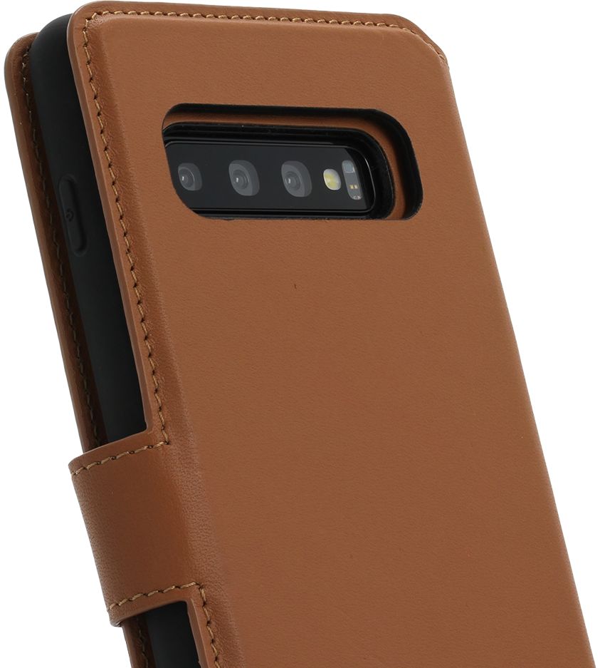 Minim 2-in-1 Samsung Galaxy S10+ Hoesje Book Case en Back Cover Bruin afbeelding 3