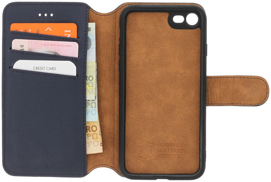Minim 2-in-1 iPhone SE 2020/2022/8/7 Hoesje Bookcase & Backcover Blauw afbeelding 3