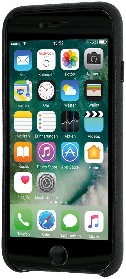 Minim iPhone SE (2020/2022) / 8 / 7 Hoesje Back Cover Leer Zwart afbeelding 2