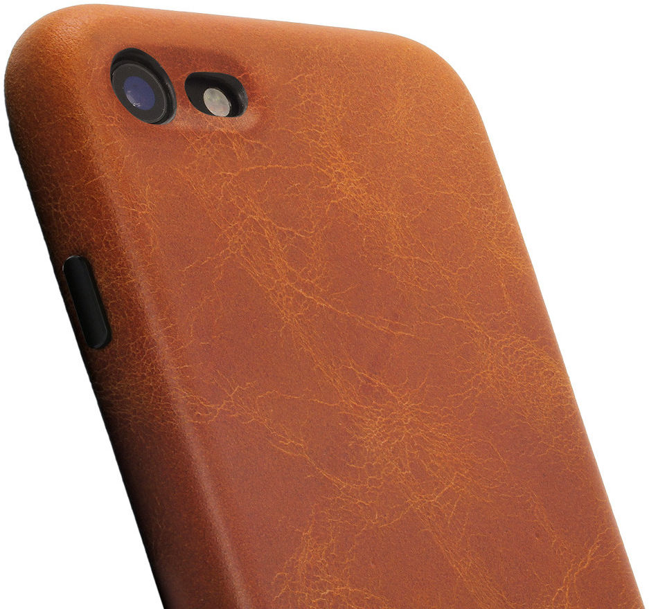 Minim iPhone SE (2020/2022) / 8 / 7 Hoesje Back Cover Leer Cognac afbeelding 1