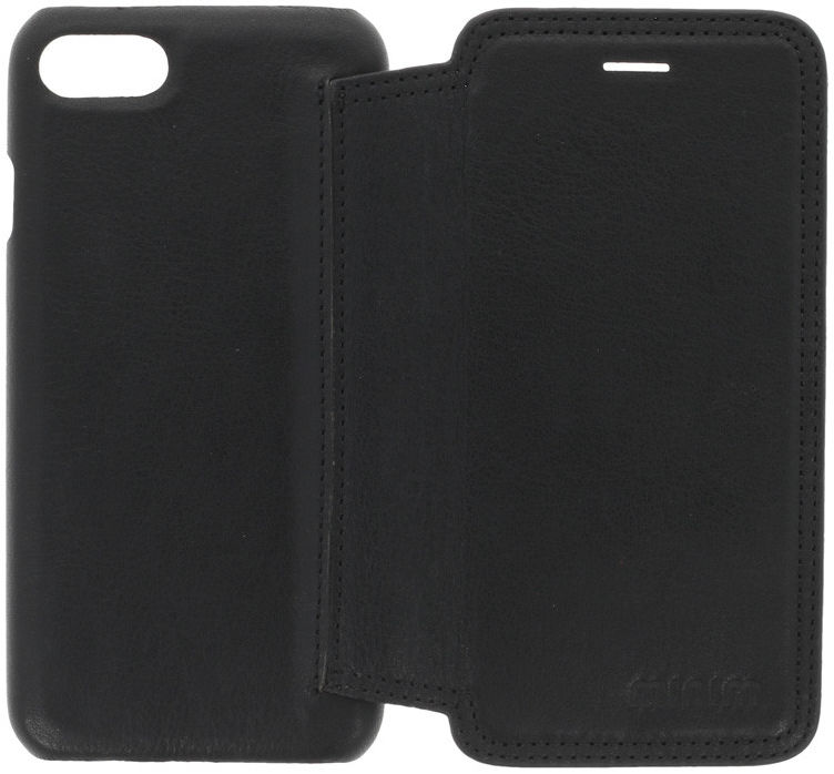 Minim iPhone SE (2020/2022) / 8 / 7 Hoesje Echt Leer Book Case Zwart afbeelding 6