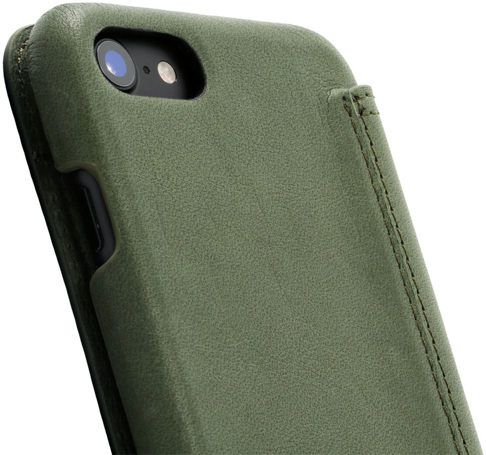 Minim iPhone SE (2020/2022) / 8 / 7 Hoesje Echt Leer Book Case Groen afbeelding 2
