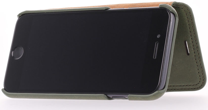 Minim iPhone SE (2020/2022) / 8 / 7 Hoesje Echt Leer Book Case Groen afbeelding 4