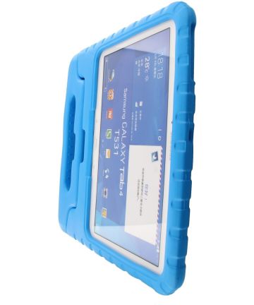 Samsung Galaxy Tab 4 (10.1) Kinderen Tablethoes met Handvat Blauw Hoesjes