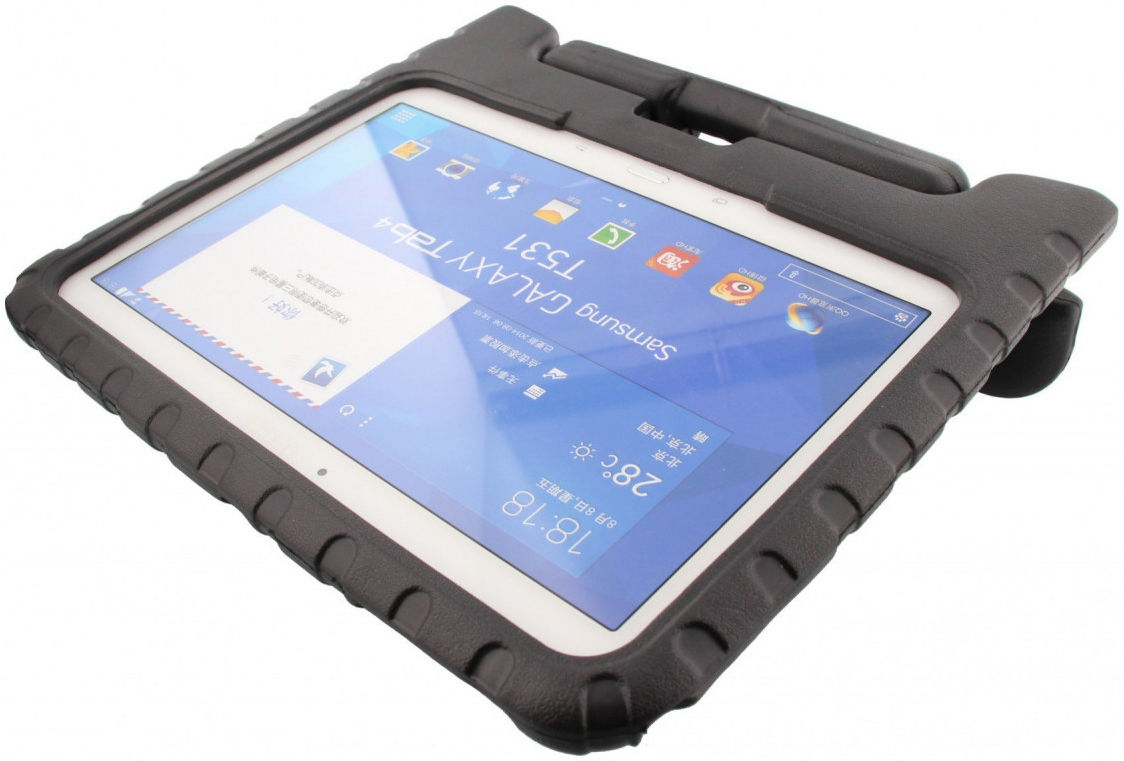 Mens Artiest proza Samsung Galaxy Tab 4 (10.1) Kinderen Tablethoes met Handvat Zwart |  GSMpunt.nl