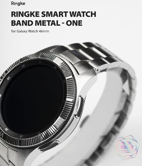 Ringke Metal Universeel Smartwatch 22MM Bandje Roestvrij Staal Zilver afbeelding 4