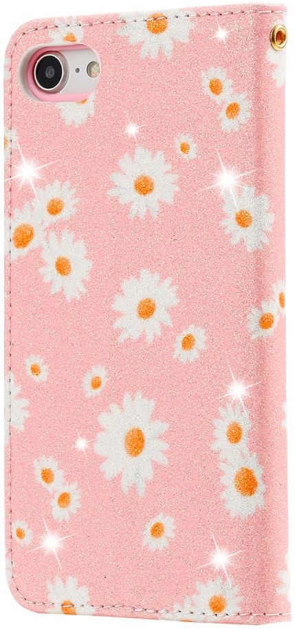 iPhone 7 / 8 / SE (2020/2022) Hoesje Portemonnee Hoesje Bloemen Roze afbeelding 9