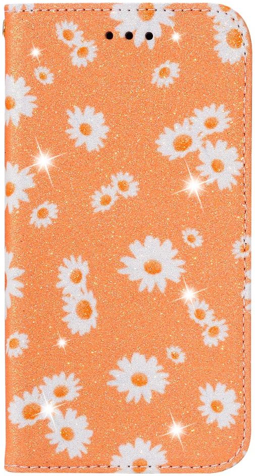 Apple iPhone 11 Daisy Bloemen Print Book Case Oranje afbeelding 6