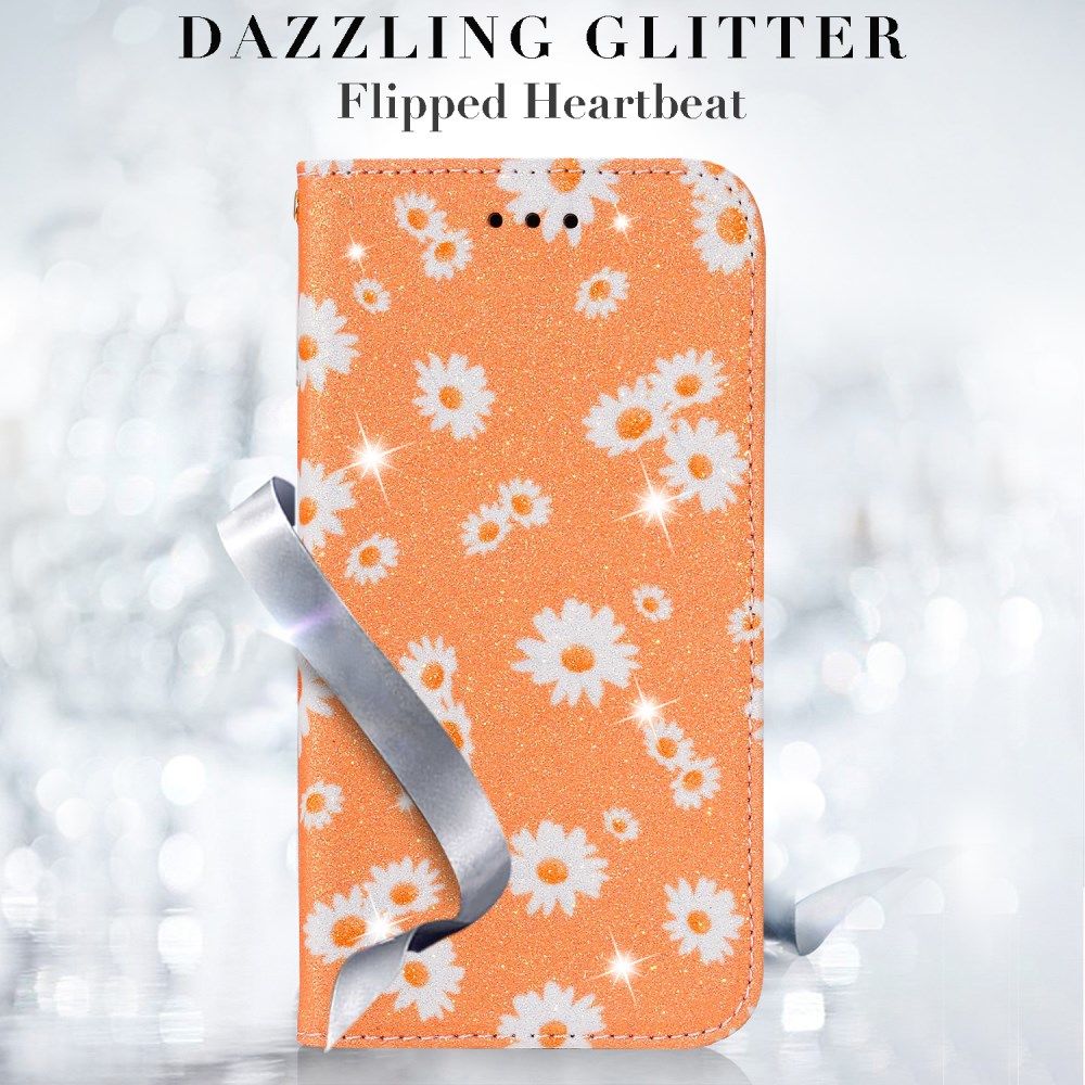 Apple iPhone 11 Daisy Bloemen Print Book Case Oranje afbeelding 8