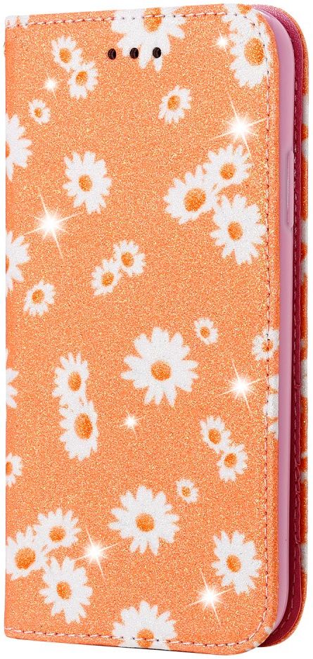 Apple iPhone 11 Daisy Bloemen Print Book Case Oranje afbeelding 9