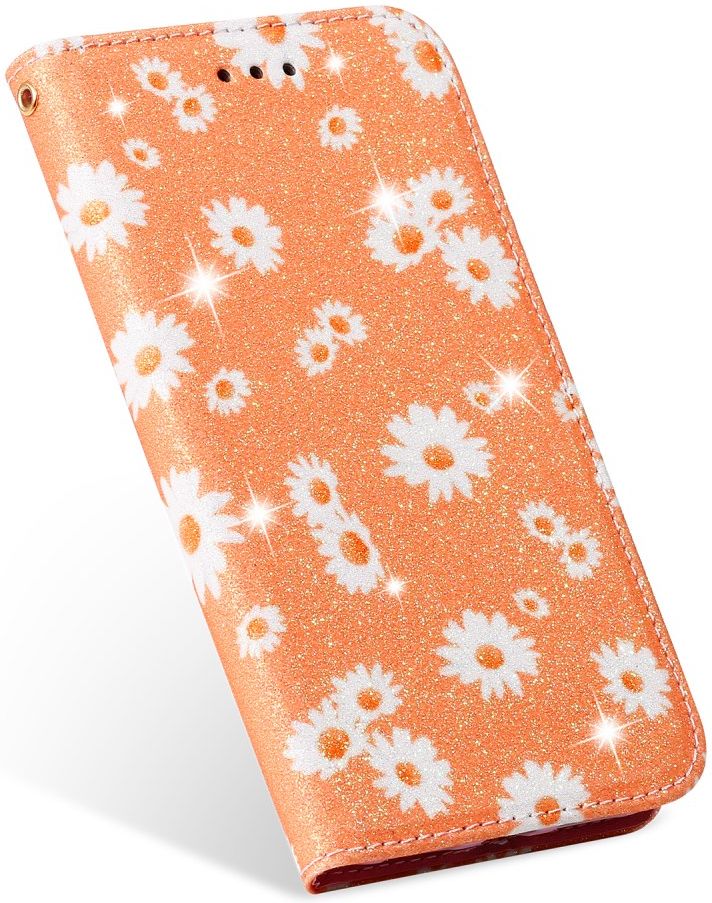 Apple iPhone 11 Daisy Bloemen Print Book Case Oranje afbeelding 11