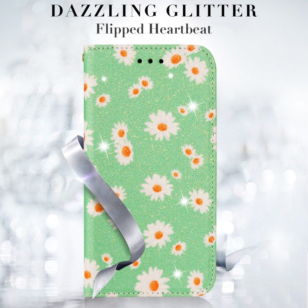 Apple iPhone 11 Pro Portemonnee Hoesje met Bloemen Print Groen afbeelding 10