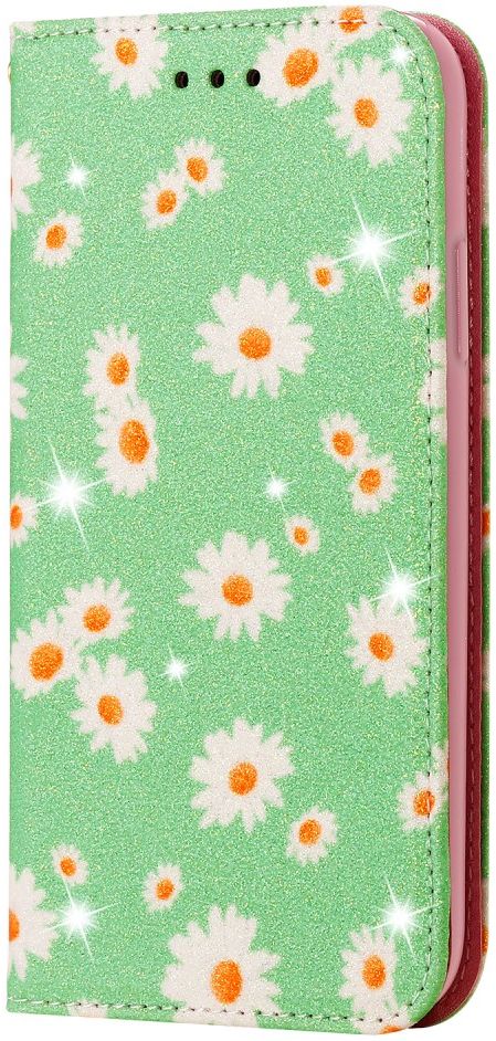 Apple iPhone 11 Pro Portemonnee Hoesje met Bloemen Print Groen afbeelding 17